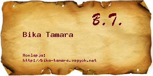 Bika Tamara névjegykártya